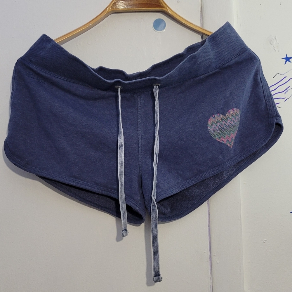 Butter Women's Blue Heart Shorts